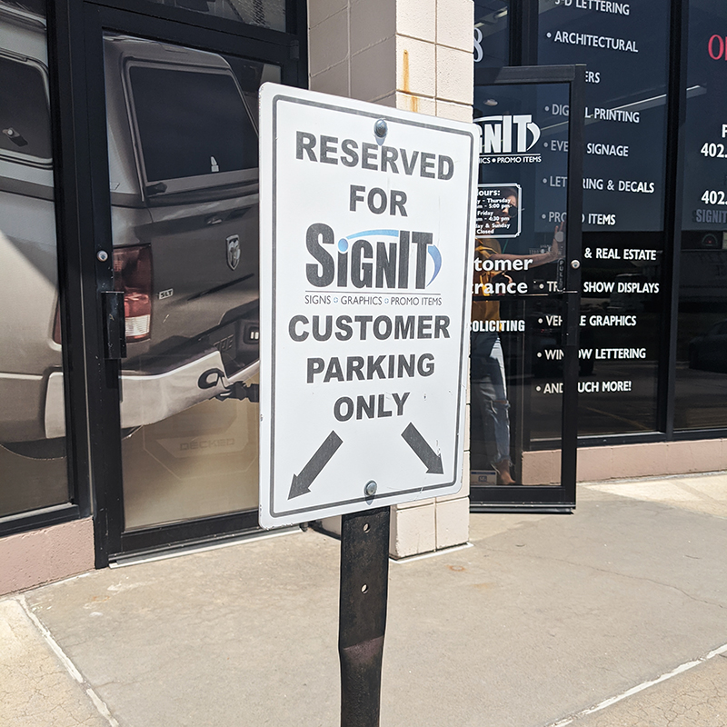 Aluminum Parking Sign Example