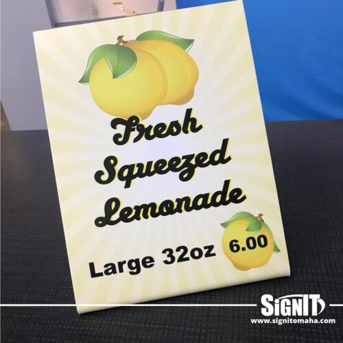 Table Sign PVC Table Sign PVC